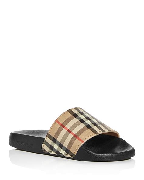 girls burberry slides|Burberry flip flops for women.